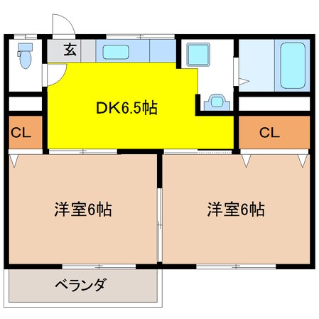 片岡駅 徒歩7分 1階の物件間取画像